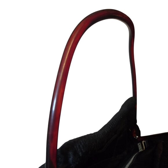 Vintage Christmas Wreath Knit Purse Black Holiday Retro Floral Handbag - Picture 16 of 16